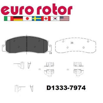 2011 Ford F-250 Super Duty Disc Brake Pad Front Eurorotor ID1333H image 1 of 1