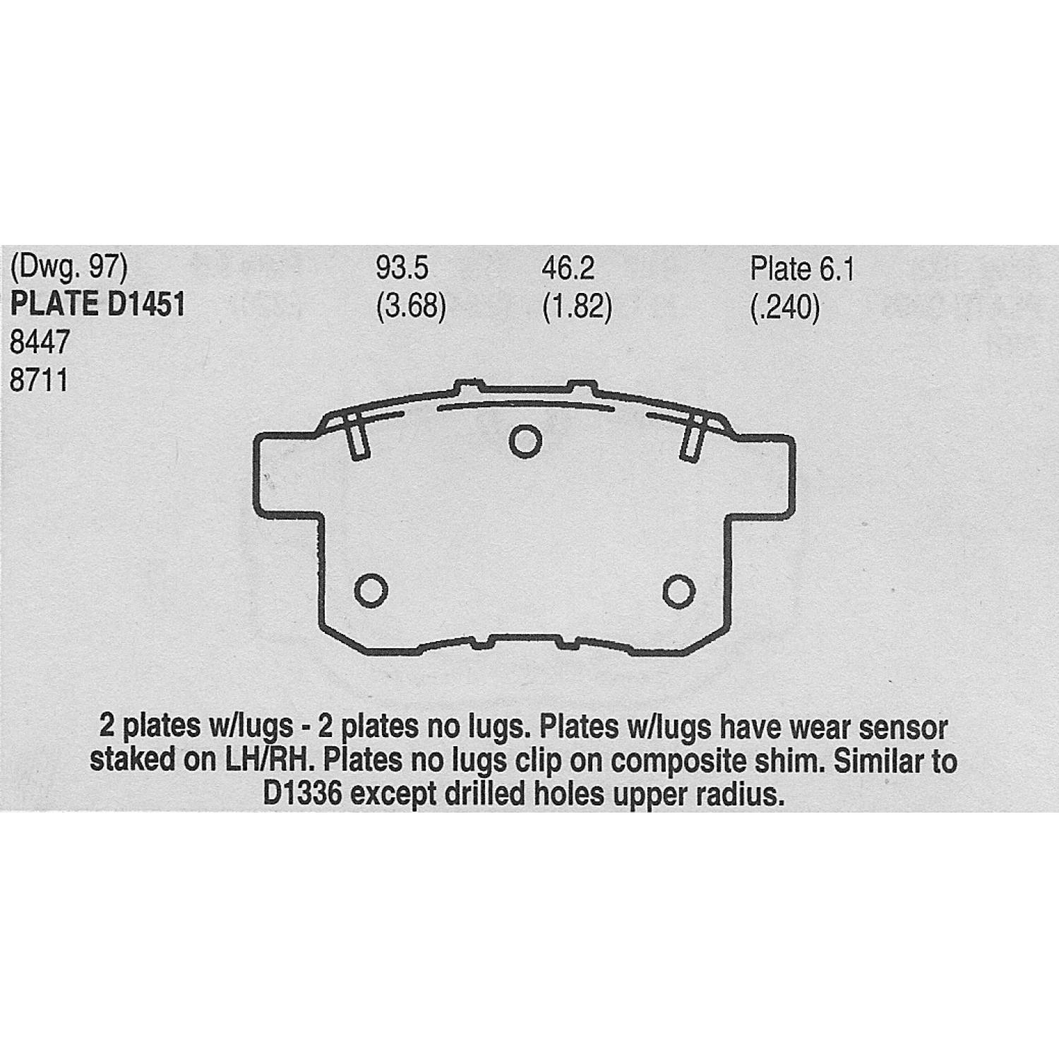Eurorotor ID1451H - Disc Brake Pad Eurorotor ID1451H Disc Brake Pad product image 1 of 1