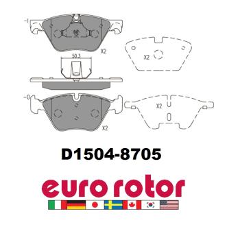 2015 BMW 528i Disc Brake Pad Front Eurorotor ID1504H image 1 of 1