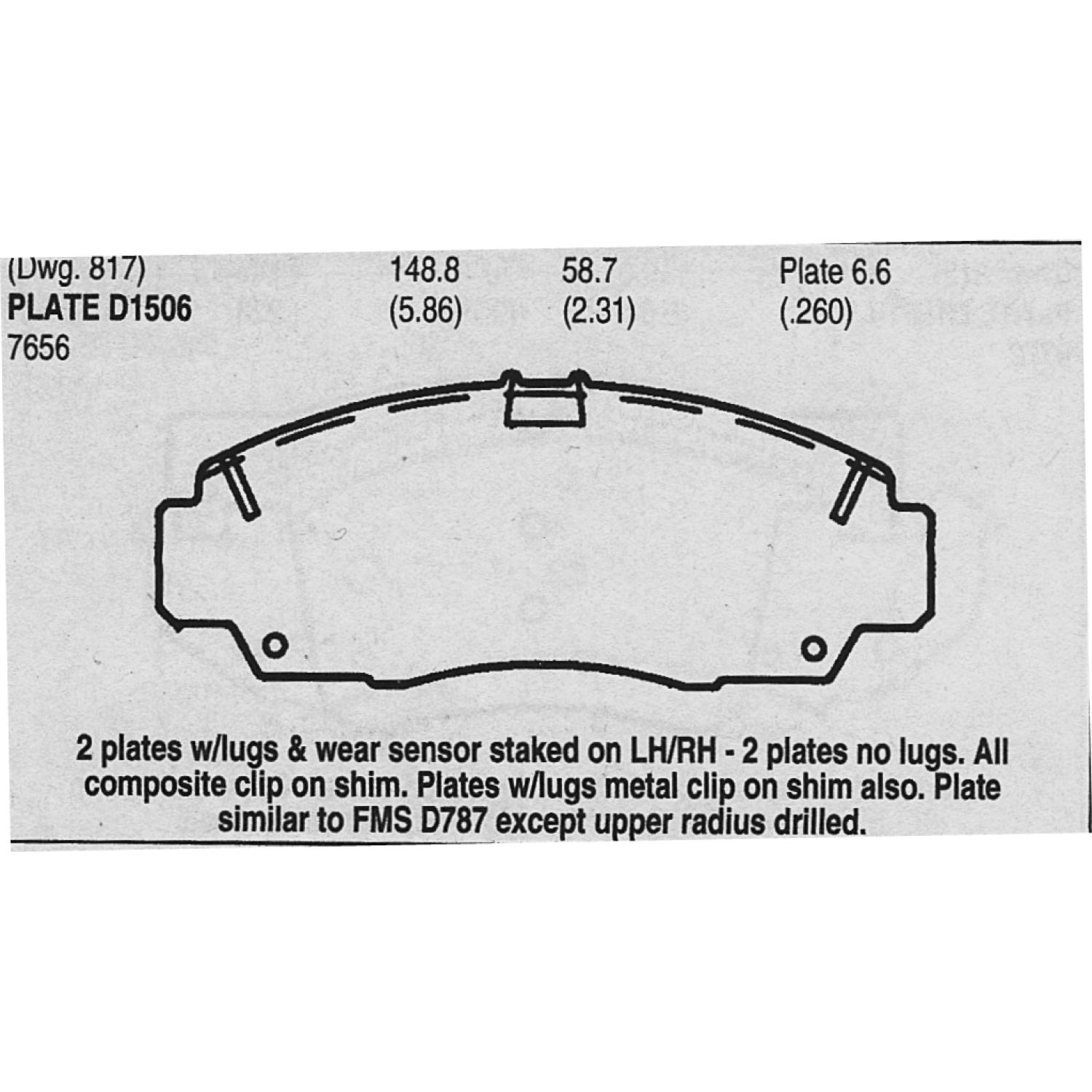Eurorotor ID1506 - Disc Brake Pad Eurorotor ID1506 Disc Brake Pad product image 1 of 1