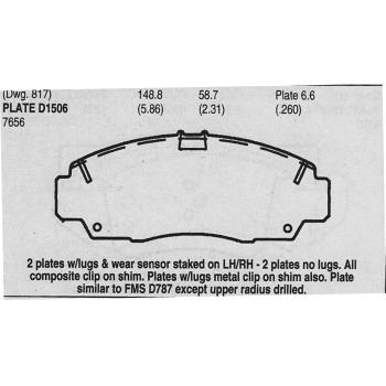 2014 Acura TSX Disc Brake Pad Front Eurorotor ID1506 image 1 of 1