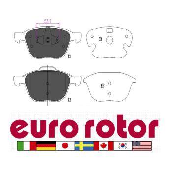 2014 Ford C-Max Disc Brake Pad Front Eurorotor ID1563H image 1 of 1
