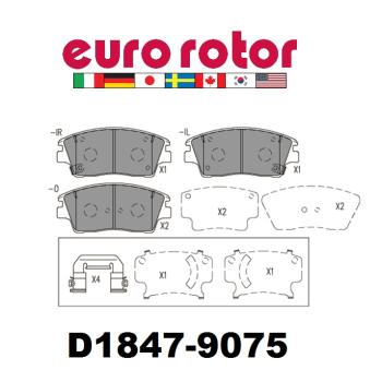 2020 Hyundai Tucson Disc Brake Pad Front Eurorotor ID1847CK image 1 of 1