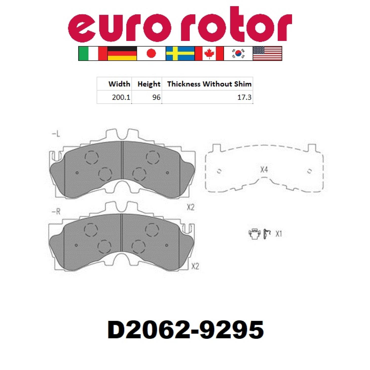 Eurorotor ID2062 - Disc Brake Pad Eurorotor ID2062 Disc Brake Pad product image 1 of 1