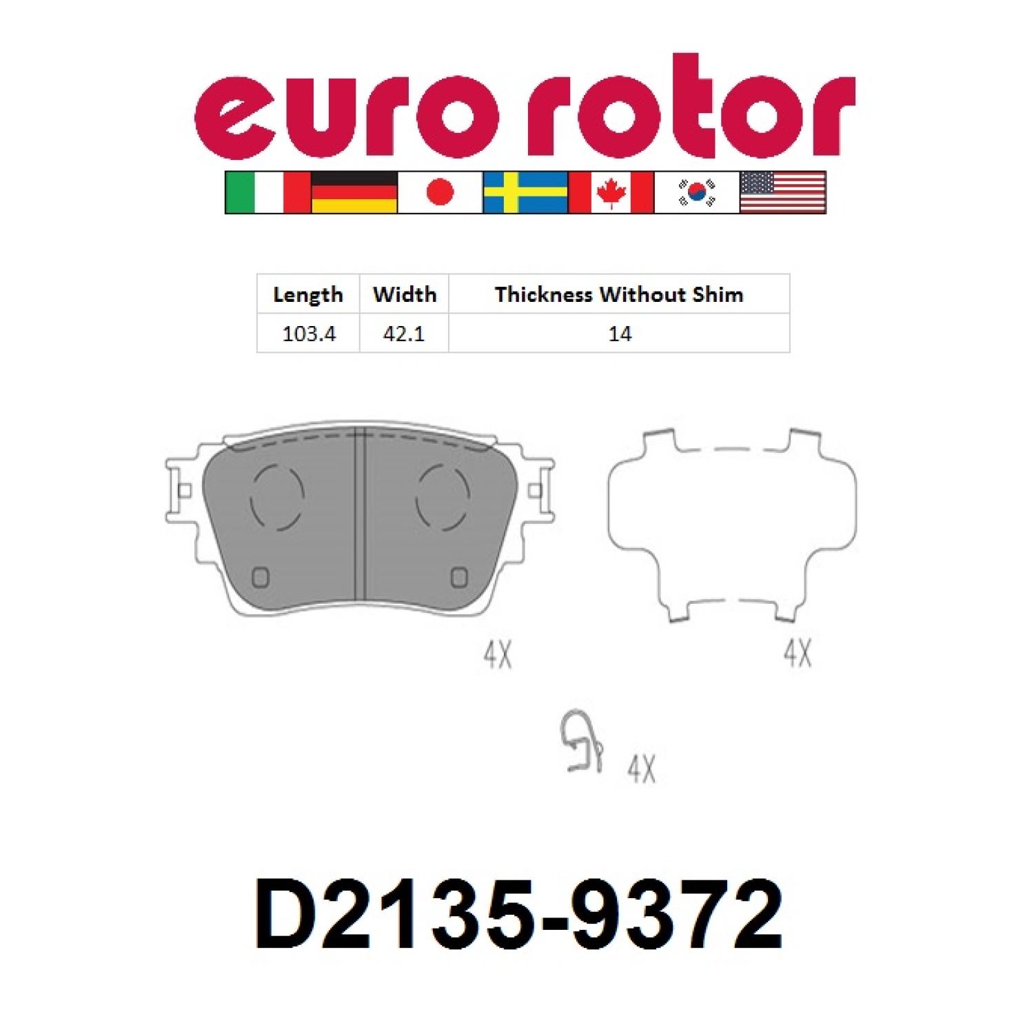 Eurorotor ID2135H Disc Brake Pad product image 1 of 1