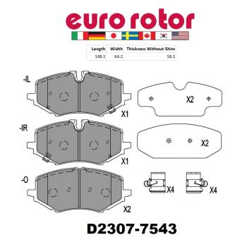 2021 Buick Encore GX Disc Brake Pad Front Eurorotor ID2307H image 1 of 1