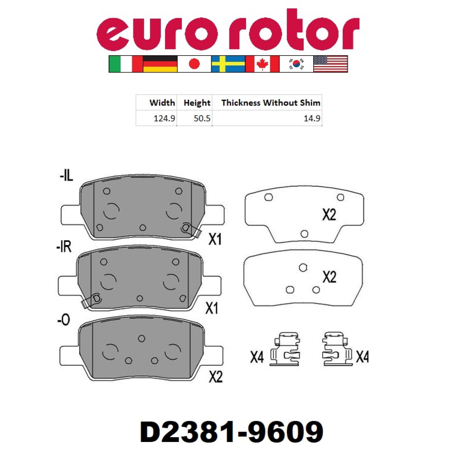 Eurorotor ID2381H - Disc Brake Pad Eurorotor ID2381H Disc Brake Pad product image 1 of 1