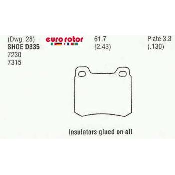 1994 Mercedes-Benz C280 Disc Brake Pad Rear Eurorotor ID335H image 1 of 1