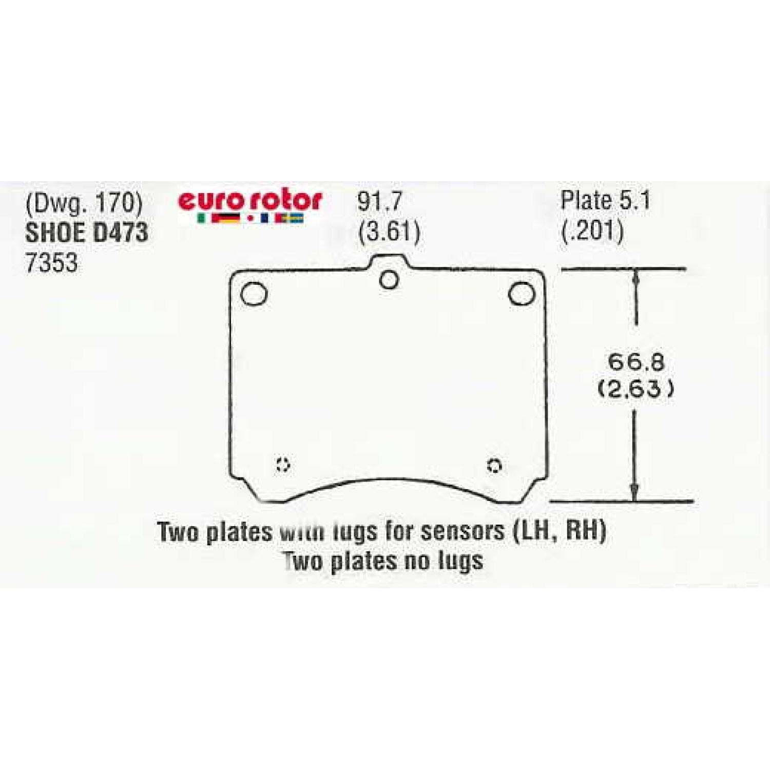 Eurorotor ID473 - Disc Brake Pad Eurorotor ID473 Disc Brake Pad product image 1 of 1