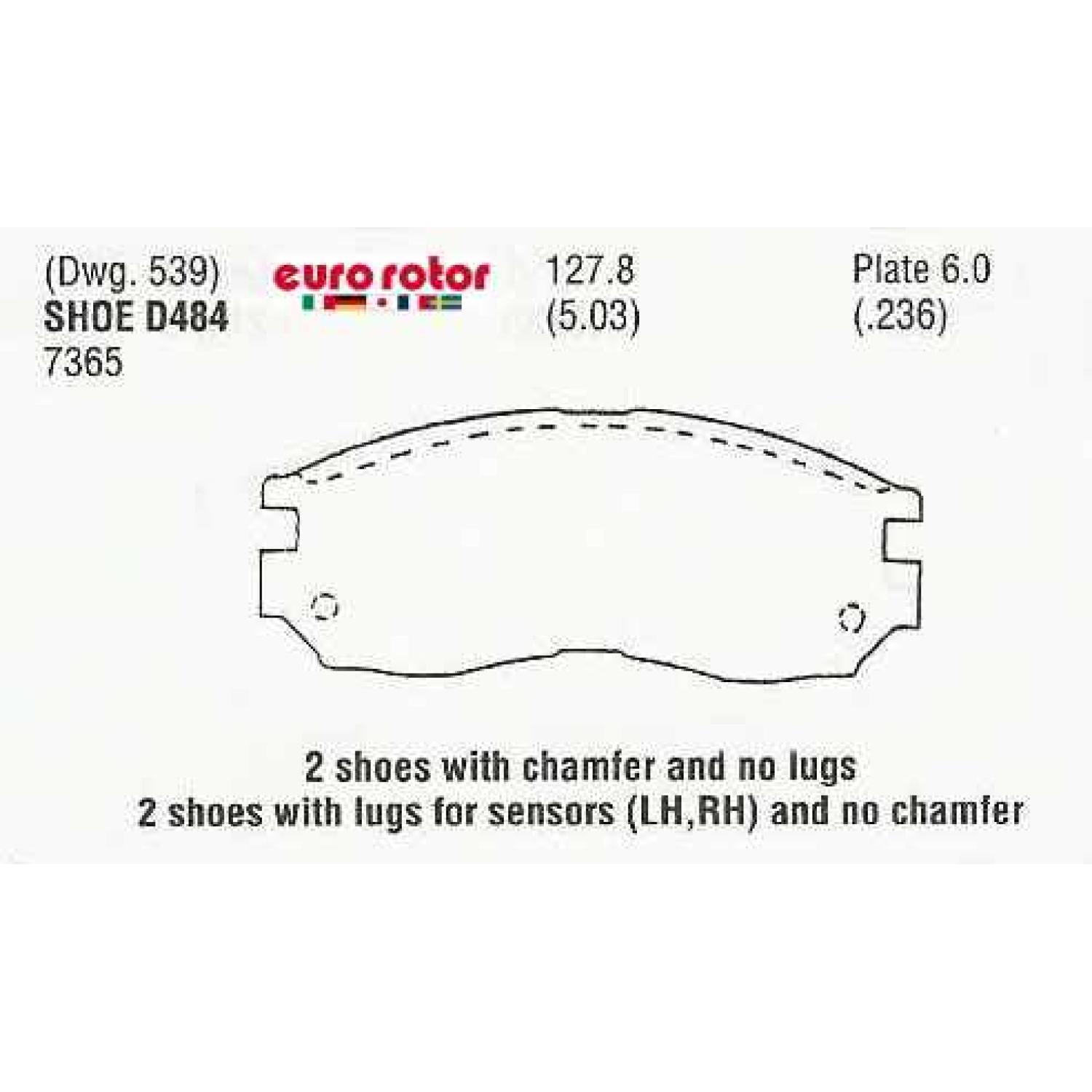 Eurorotor ID484H - Disc Brake Pad Eurorotor ID484H Disc Brake Pad product image 1 of 1
