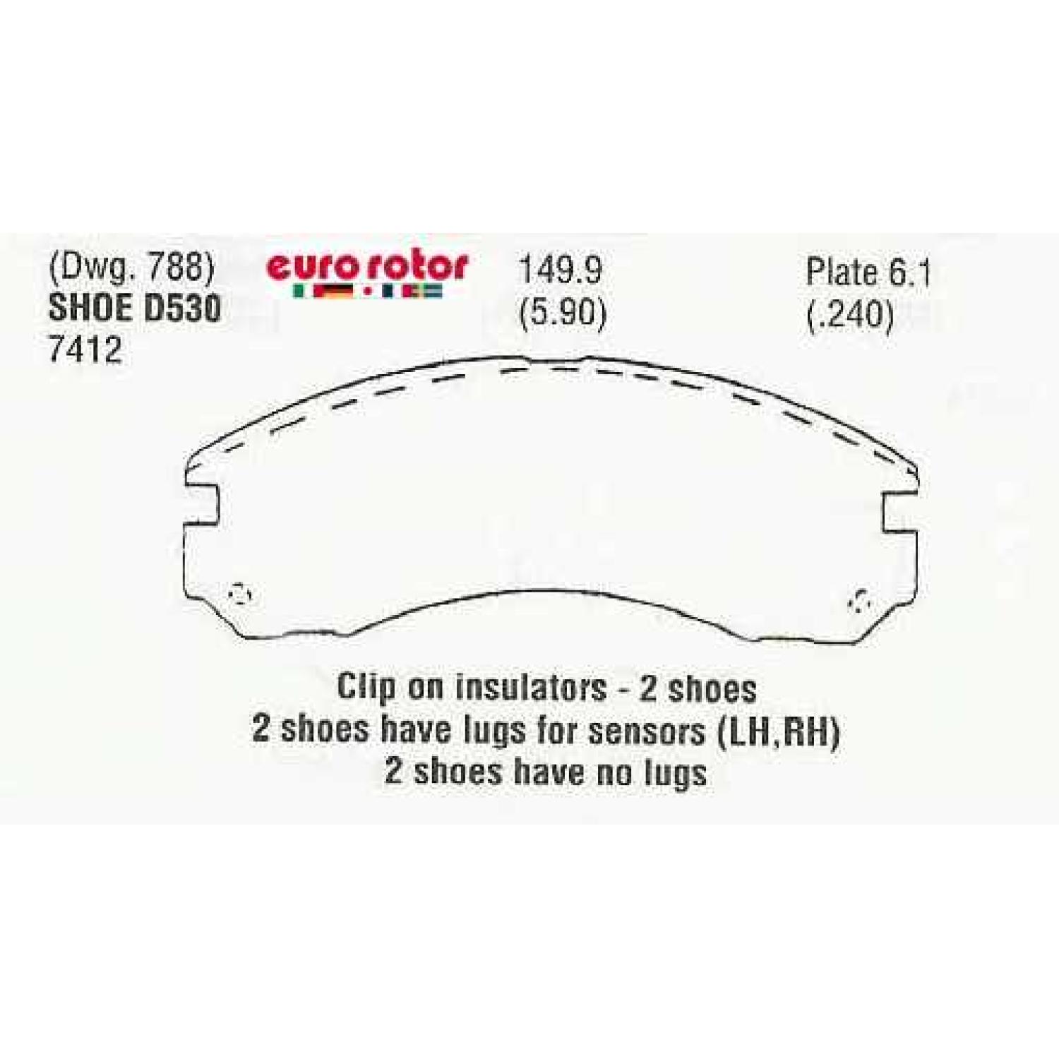 Eurorotor ID530H - Disc Brake Pad Eurorotor ID530H Disc Brake Pad product image 1 of 1