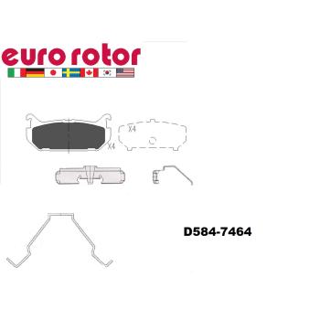 1996 Ford Probe Disc Brake Pad Rear Eurorotor ID584 image 1 of 1