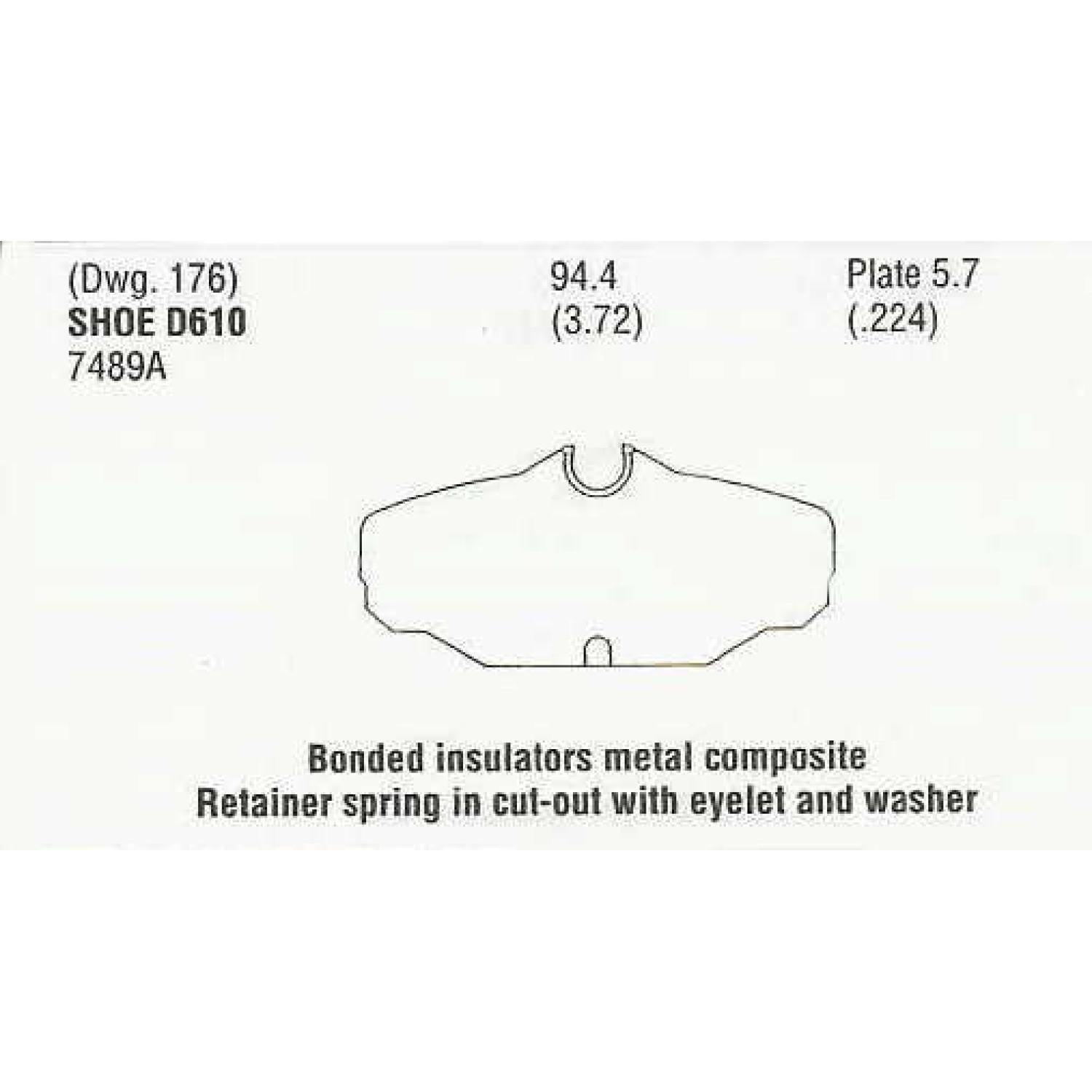Eurorotor ID610 - Disc Brake Pad Eurorotor ID610 Disc Brake Pad product image 1 of 1