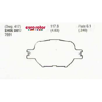 2007 Scion TC Disc Brake Pad Front Eurorotor ID817H image 1 of 1