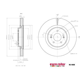 2023 Kia K5 Disc Brake Rotor Front Eurorotor KI988 image 1 of 1