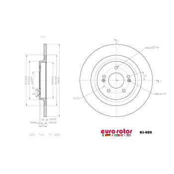 2023 Kia K5 Disc Brake Rotor Rear Eurorotor KI989 image 1 of 1