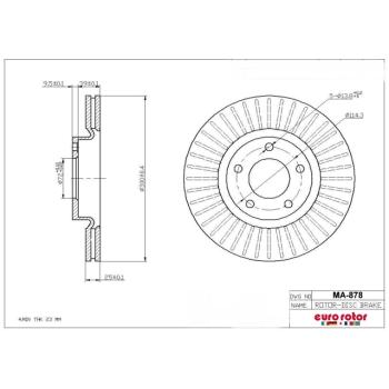 2014 Mazda 5 Disc Brake Rotor Front Eurorotor MA878 image 1 of 1