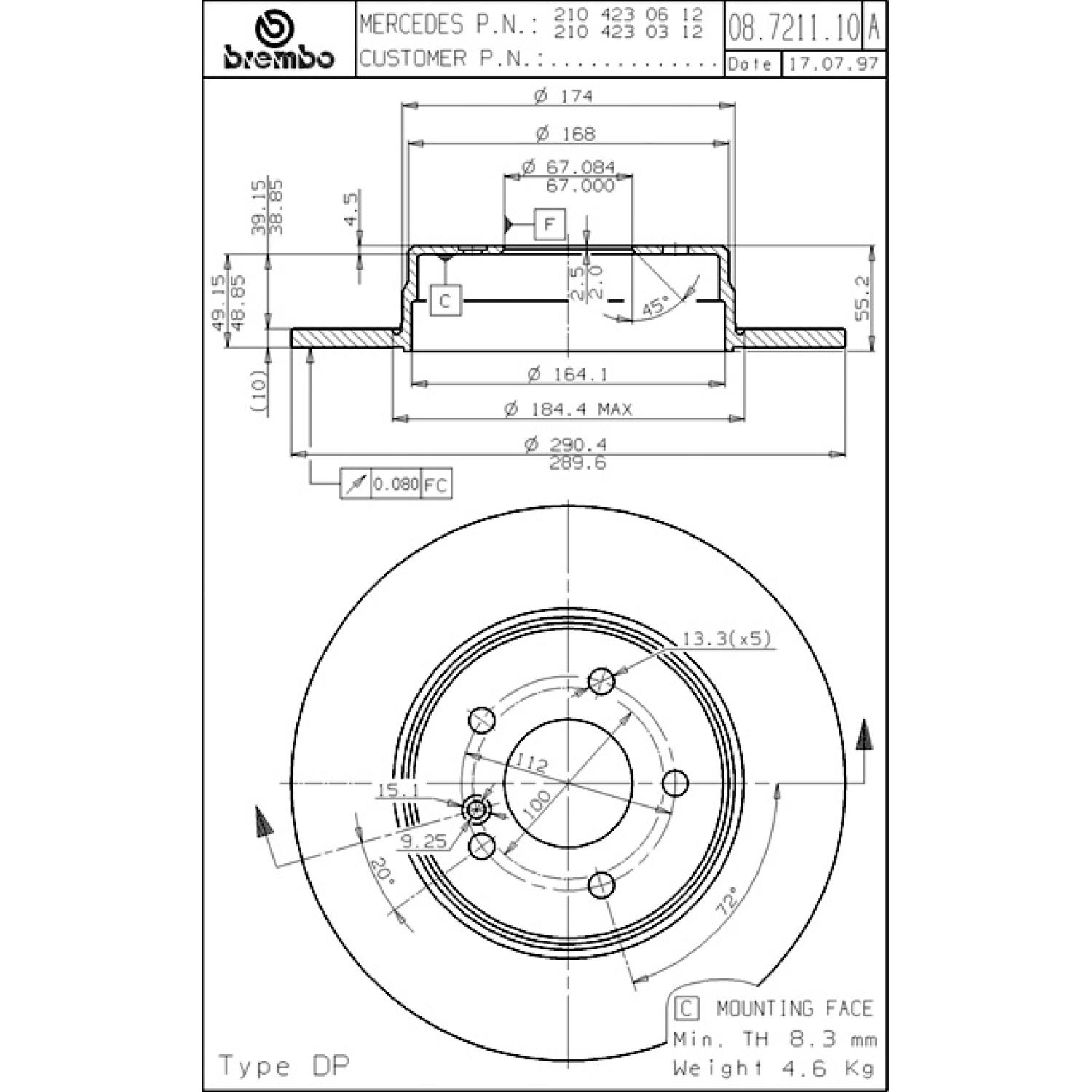 Eurorotor ME183 - Disc Brake Rotor Eurorotor ME183 Disc Brake Rotor product image 1 of 1