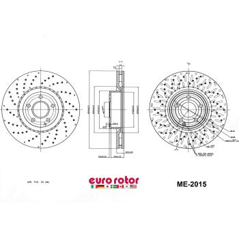 2020 Mercedes-Benz SL450 Disc Brake Rotor Front Eurorotor ME2015 image 1 of 1
