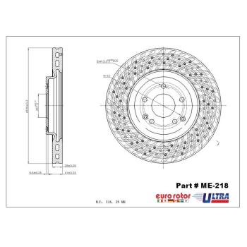2007 Mercedes-Benz C230 Disc Brake Rotor Front Eurorotor ME218 image 1 of 1