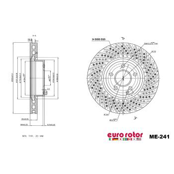 2013 Mercedes-Benz E300 Disc Brake Rotor