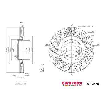 2018 Mercedes-Benz G65 AMG Disc Brake Rotor Front Eurorotor ME278 image 1 of 1
