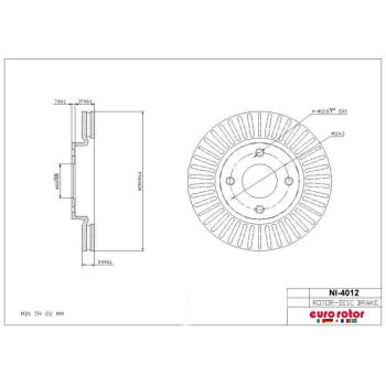 2013 Nissan Cube Disc Brake Rotor Front Eurorotor NI4012 image 1 of 1