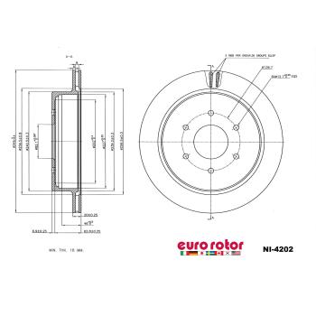 2018 Nissan Titan Disc Brake Rotor Rear Eurorotor NI4202 image 1 of 1