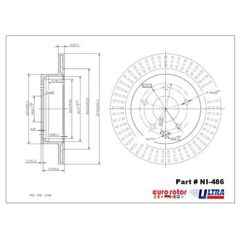 2014 Nissan Rogue Select Disc Brake Rotor Rear Eurorotor NI486 image 1 of 1