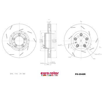 2019 Porsche Panamera Disc Brake Rotor Front Right Eurorotor PO2048R image 1 of 1