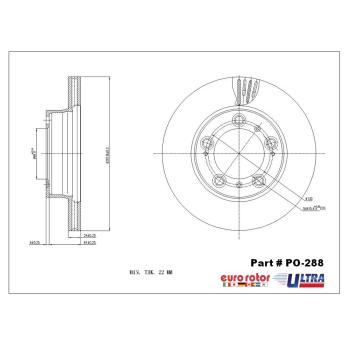 1999 Porsche Boxster Disc Brake Rotor Front Eurorotor PO288 image 1 of 1