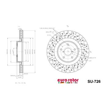 2019 Subaru WRX Disc Brake Rotor Front Eurorotor SU726 image 1 of 1