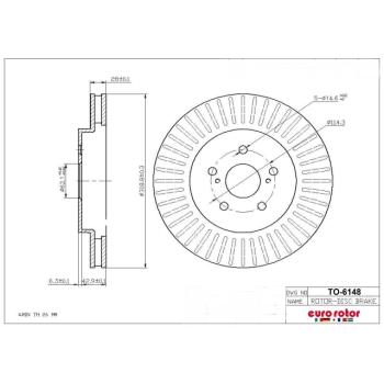 2006 Lexus RX330 Disc Brake Rotor Front Eurorotor TO6148 image 1 of 1