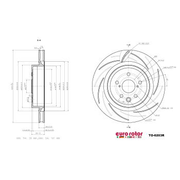 2015 Lexus RC F Disc Brake Rotor Rear Right Eurorotor TO6203R image 1 of 1