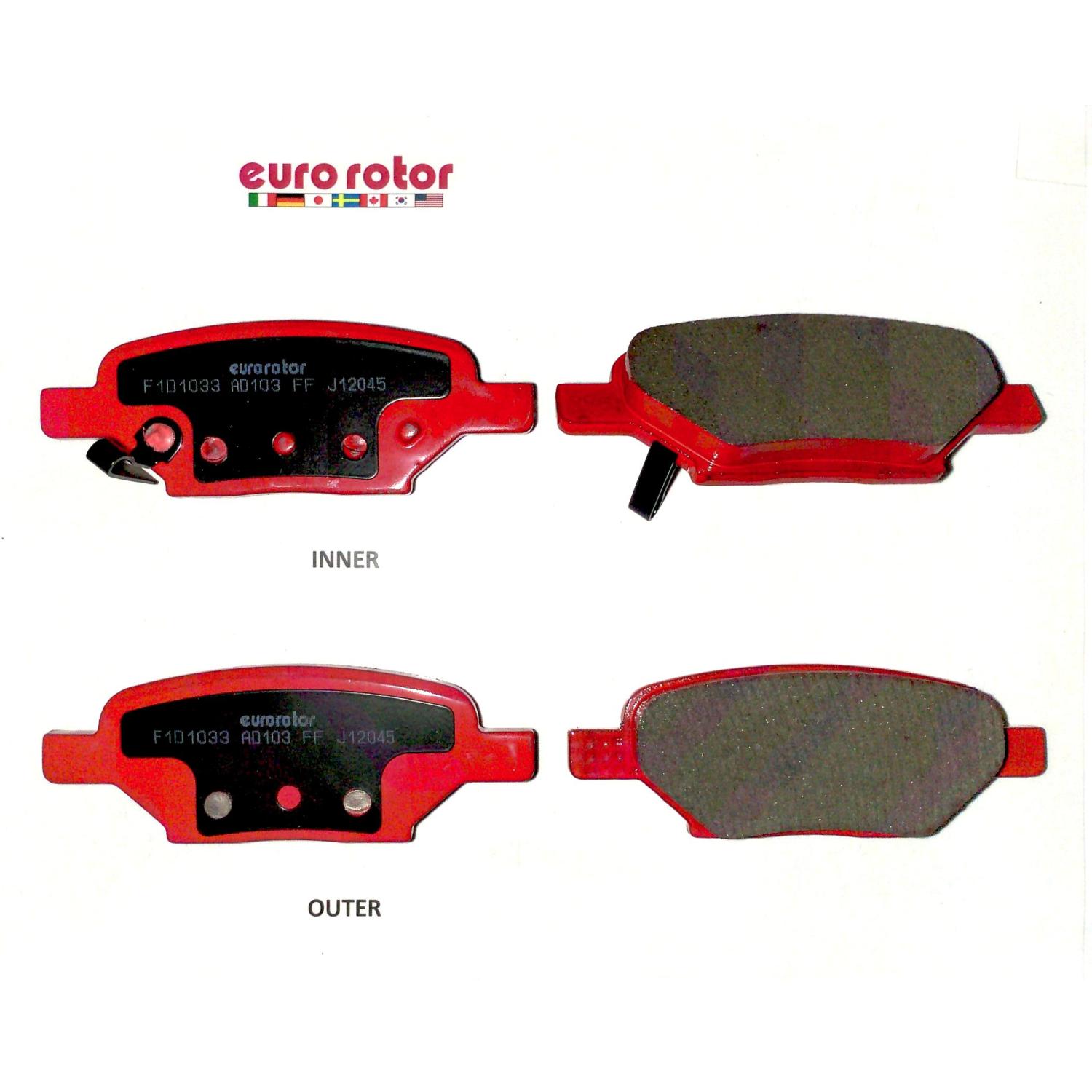 Eurorotor XD1033H - Disc Brake Pad Eurorotor XD1033H Disc Brake Pad product image 1 of 1
