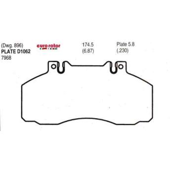 2010 Hino 185 Disc Brake Pad Front Eurorotor XD1062H image 1 of 1