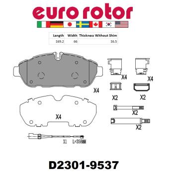2021 Ford Transit-350 Disc Brake Pad Front Eurorotor XD2301CKS image 1 of 1