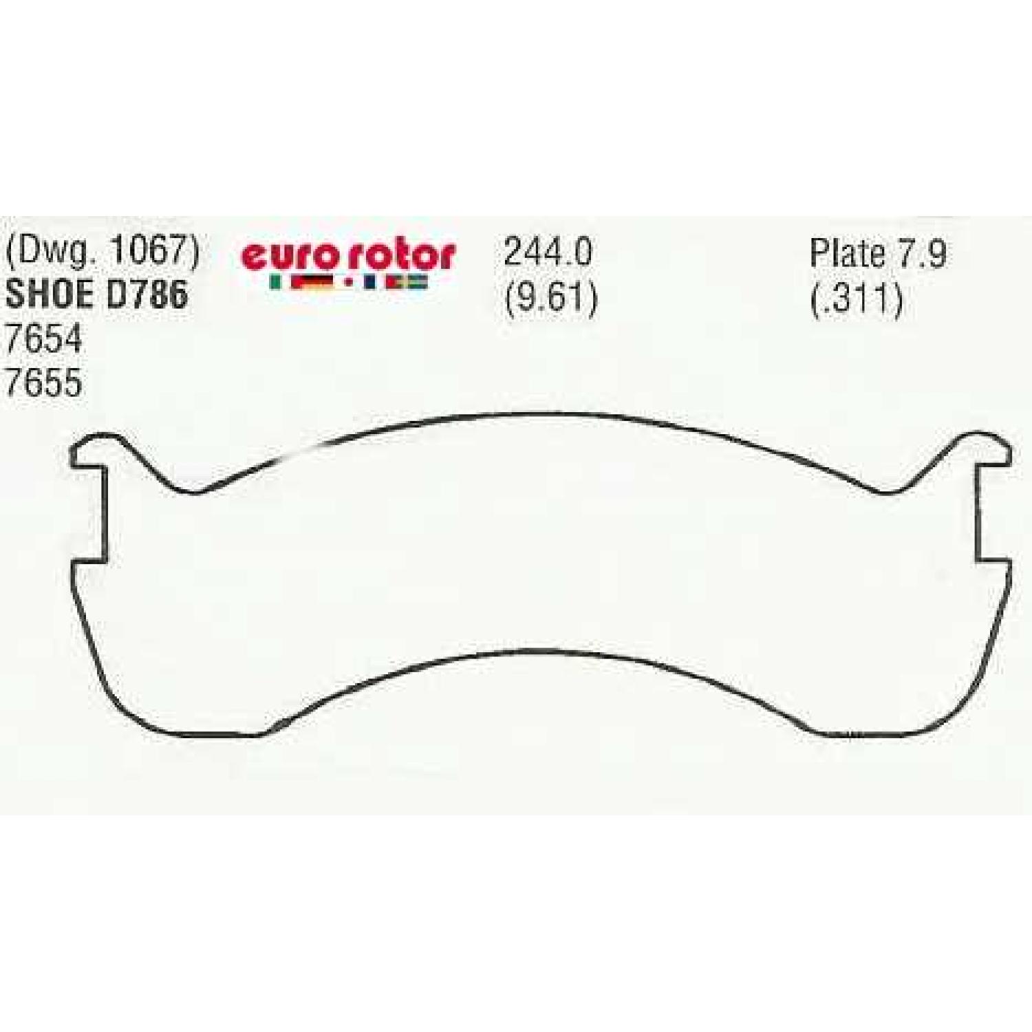 Eurorotor XD786H - Disc Brake Pad Eurorotor XD786H Disc Brake Pad product image 1 of 1
