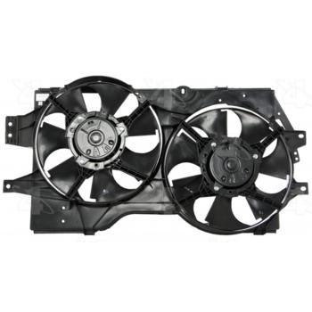 1996 Dodge Caravan Dual Radiator and Condenser Fan Assembly Four Seasons 75204 image 1 of 3