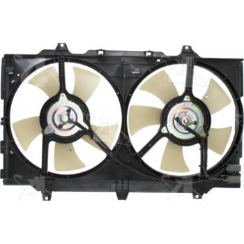 1994 Nissan Maxima Dual Radiator and Condenser Fan Assembly Four Seasons 75238 image 2 of 3