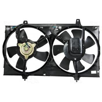 2001 Nissan Altima Dual Radiator and Condenser Fan Assembly Four Seasons 75249 image 1 of 3