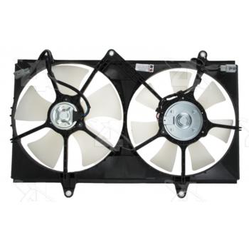 2002 Toyota Corolla Dual Radiator and Condenser Fan Assembly Four Seasons 75250 image 1 of 3