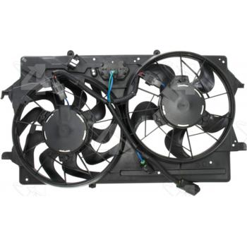 2000 Ford Focus Dual Radiator and Condenser Fan Assembly Four Seasons 75281 image 2 of 3