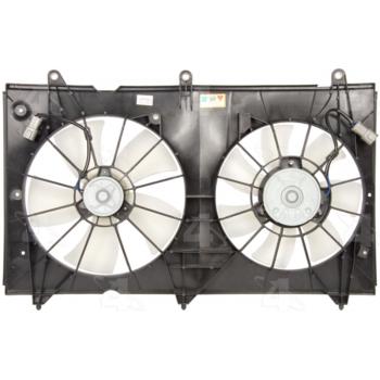 2004 Honda Accord Dual Radiator and Condenser Fan Assembly Four Seasons 75358 image 1 of 4