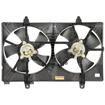 2007 Nissan Murano Dual Radiator and Condenser Fan Assembly Four Seasons 75359 image 1 of 1