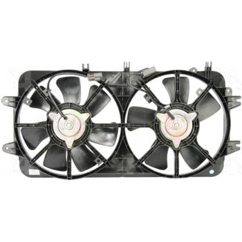 2000 Mazda 626 Dual Radiator and Condenser Fan Assembly Four Seasons 75441 image 1 of 1