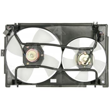 1988 Nissan Sentra Dual Radiator and Condenser Fan Assembly Four Seasons 75470 image 1 of 1