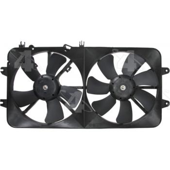 2002 Mazda 626 Dual Radiator and Condenser Fan Assembly Four Seasons 75501 image 1 of 3