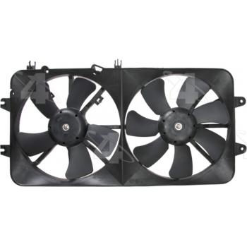 2002 Mazda 626 Dual Radiator and Condenser Fan Assembly Four Seasons 75501 image 3 of 3