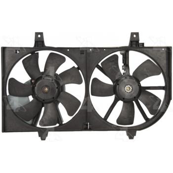 2006 Nissan Sentra Dual Radiator and Condenser Fan Assembly Four Seasons 75527 image 2 of 2